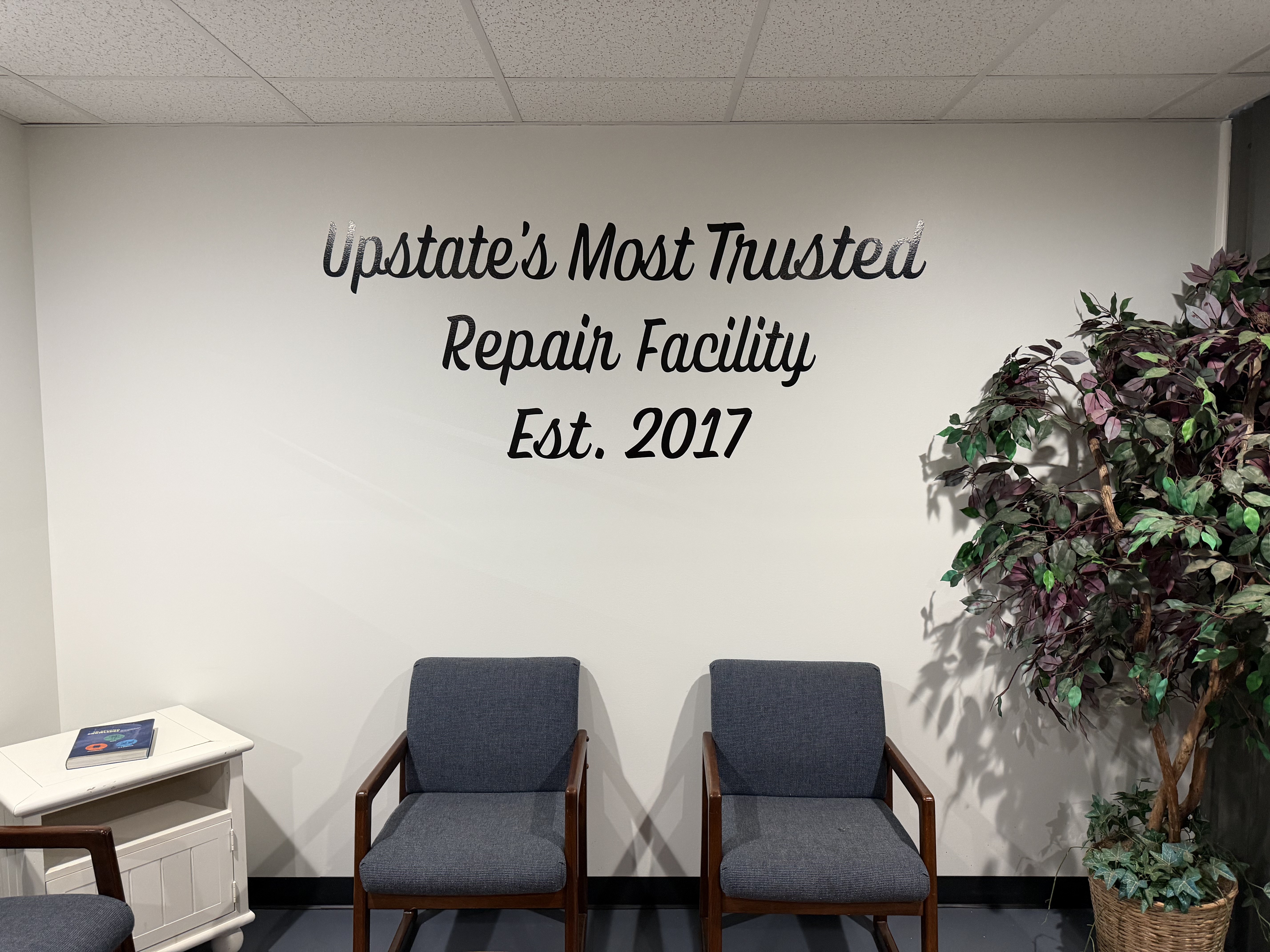 Custom vinyl wall graphics installation